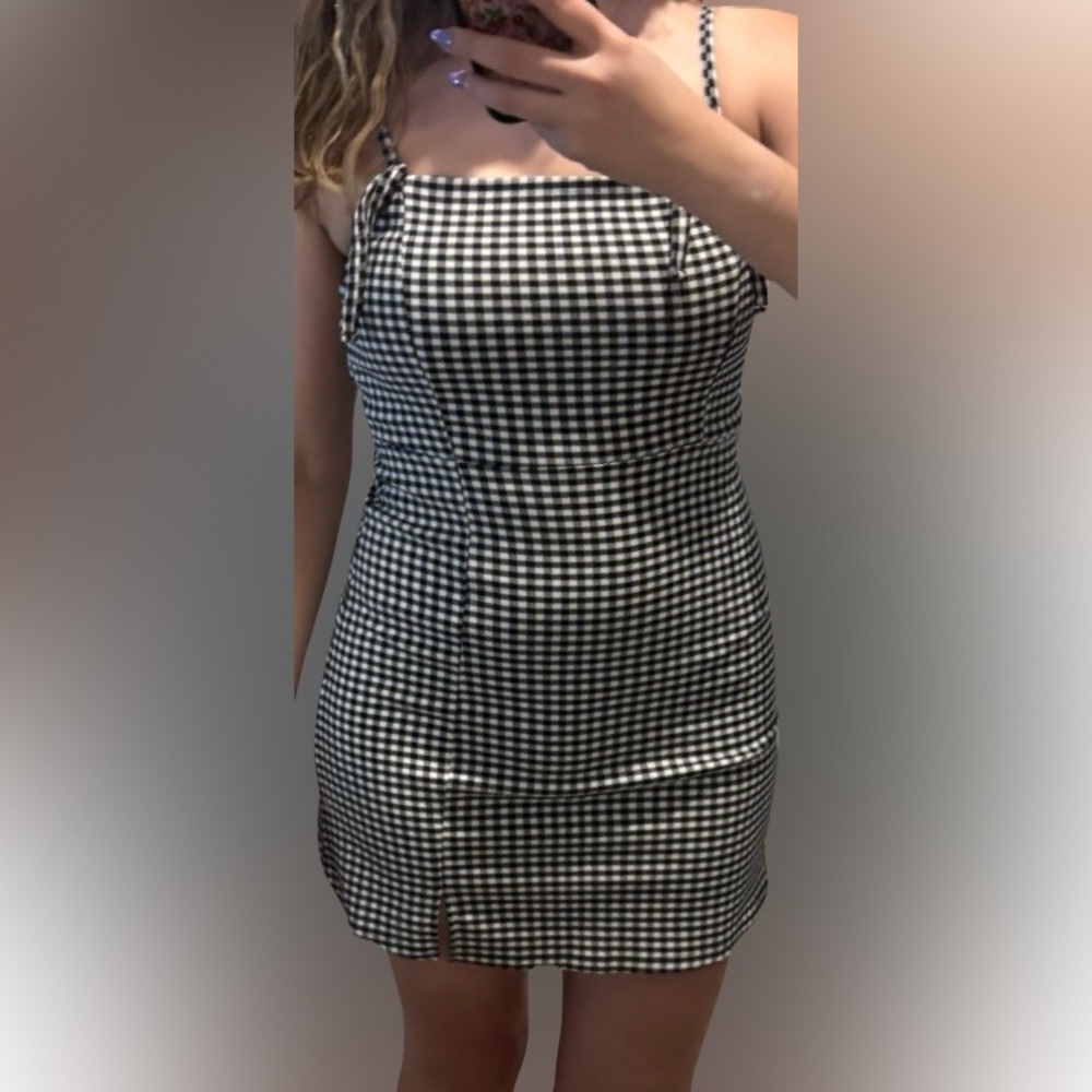 Black and White Gingham Dress